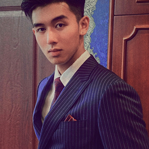 藍色條紋同款西服定做