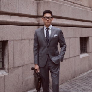 藏藍色同款西服定制